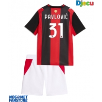AC Milan Strahinja Pavlovic #31 Domaci Dres za djecu 2026-27 Kratak Rukav (+ Kratke hlače)